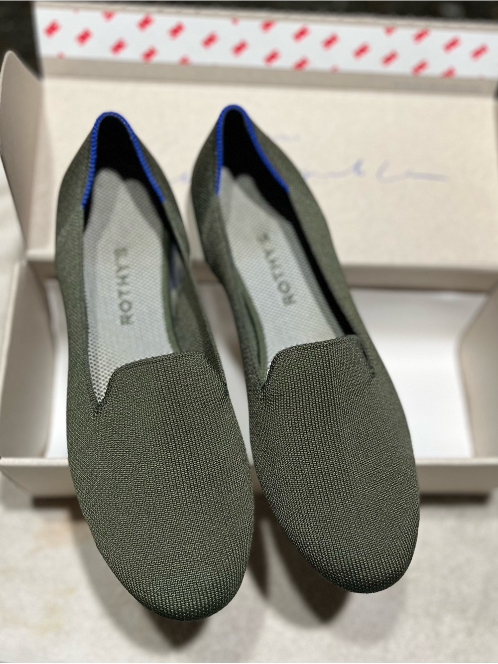 Rothy's Cypress Green Knit Loafers